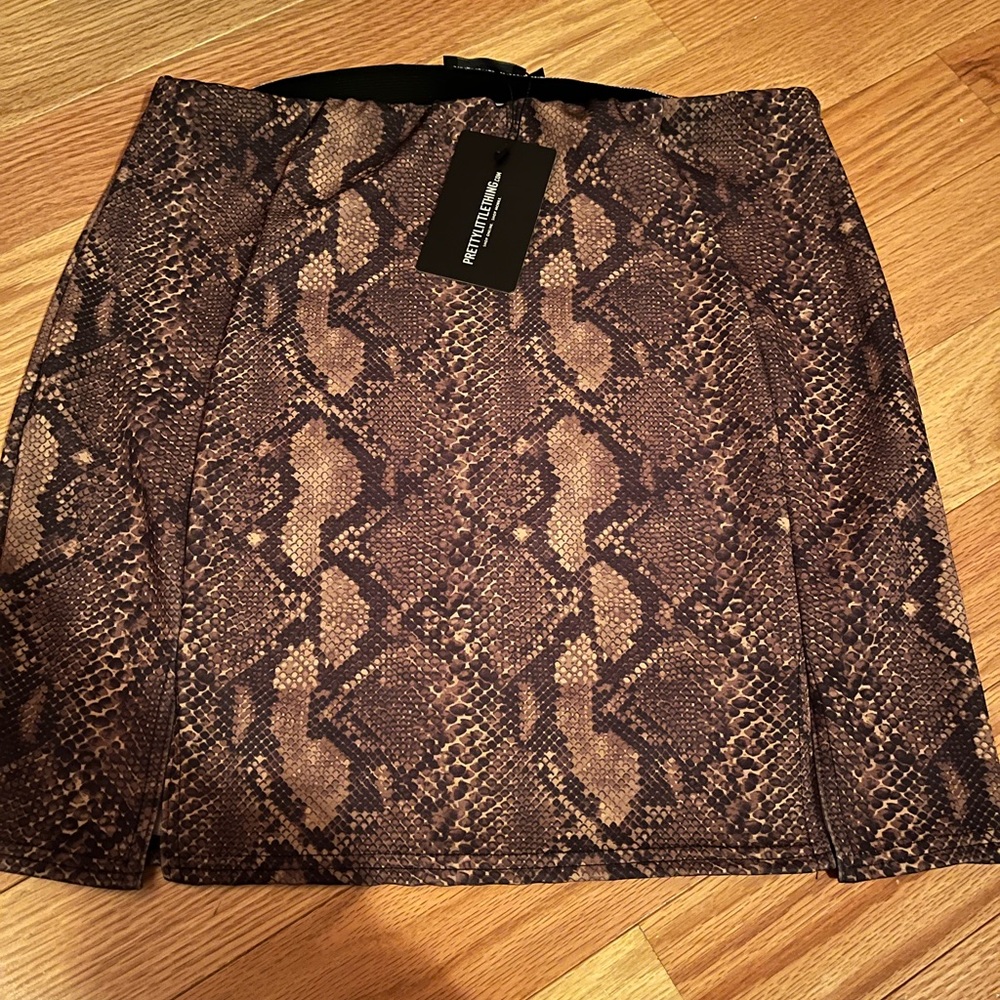 snake print skirt